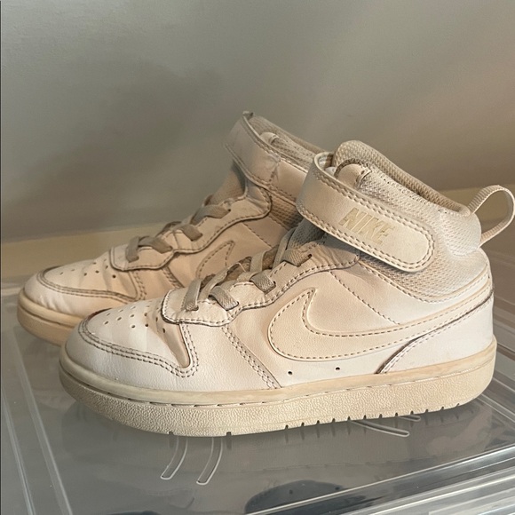 Nike White Dunks Kids Cream High-Top Sneakers - Picture 4 of 5